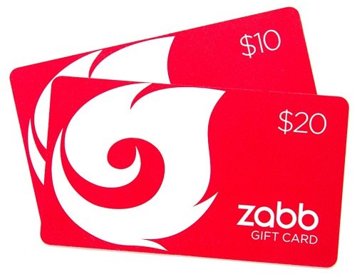 Zabb Gift Cards - The Perfect Gift